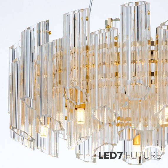 Loft Industry Modern - Crystall Pipe Chandelier